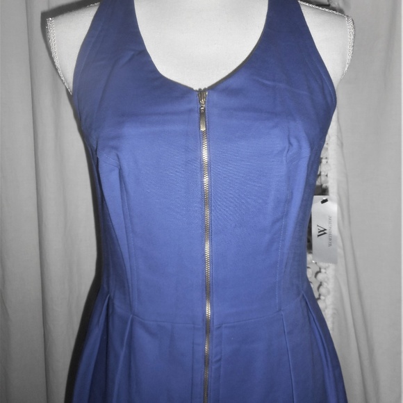 Worthington Blue Zipper Front Sheath Dress NWT 6P - Picture 2 of 8